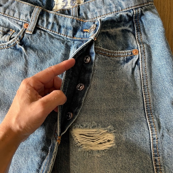 Free People Denim Skirt 25 - Picture 4 of 8